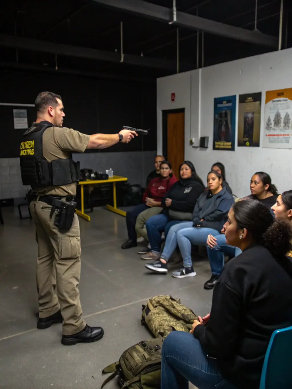 An image of students learning about rifle maintenance and operation in the NRA Basic Rifle course at Elite Tactical Defense, highlighting the importance of firearm care.
