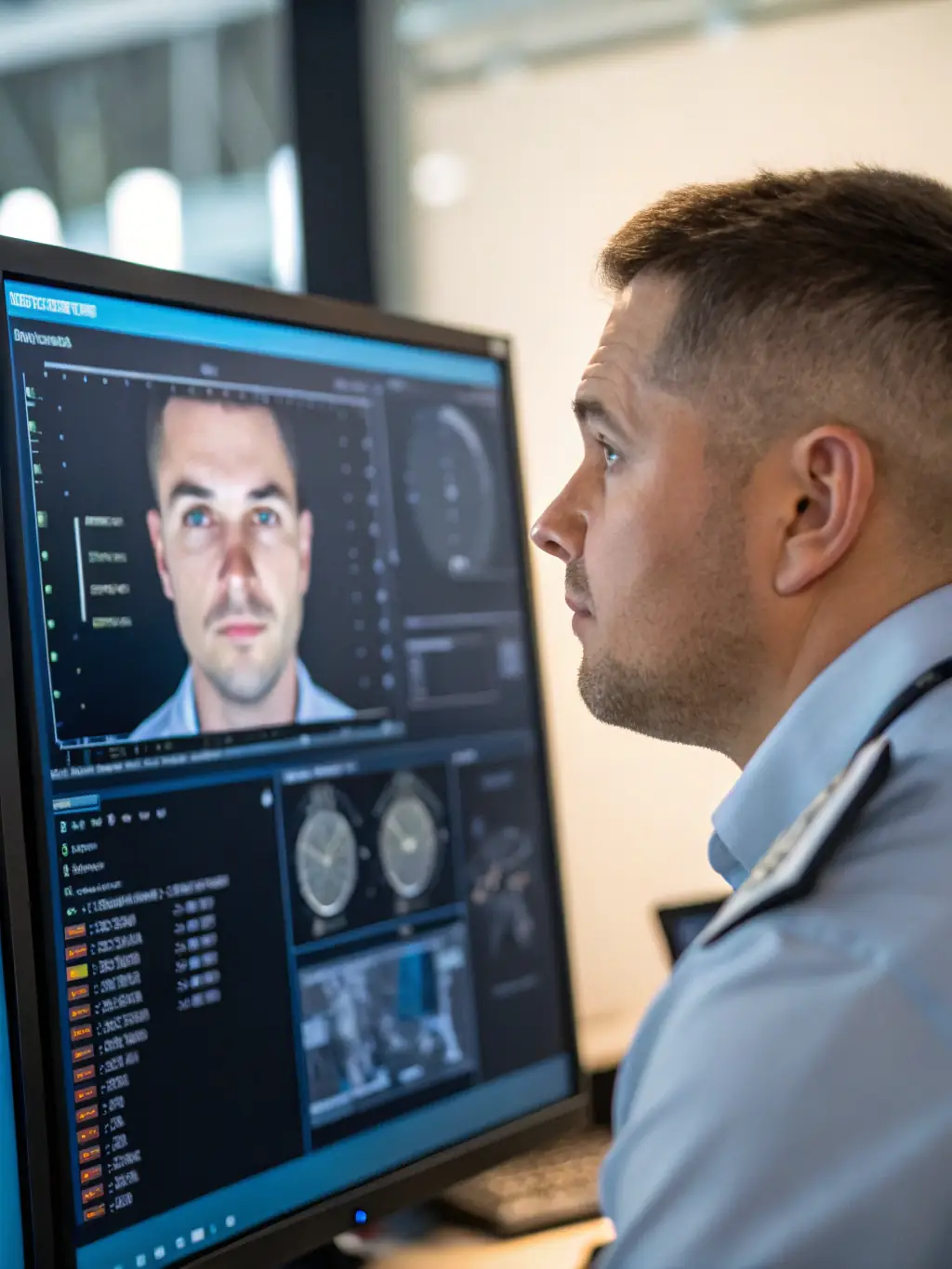 A close-up shot of a security expert reviewing access control logs, identifying unauthorized access attempts and potential security breaches.