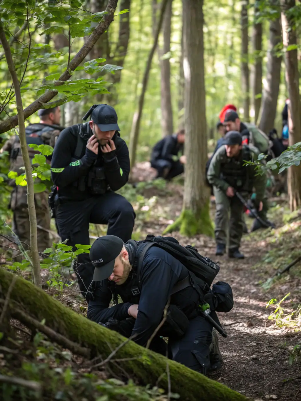 A diverse group of trainees participating in a scenario-based training exercise, showcasing the inclusive and adaptable nature of Apex Tactical Training.